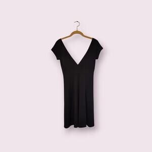 Vintage 90s Zoey & Beth Black‎ Skater Dress Size Small